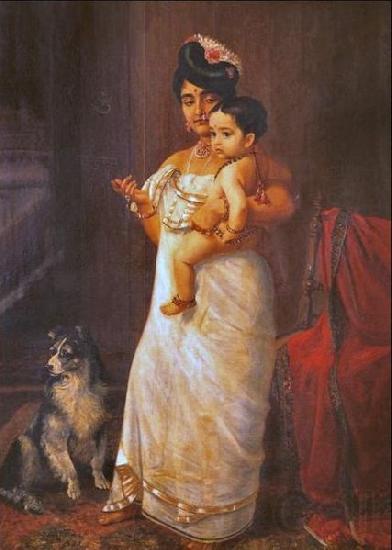 Raja Ravi Varma There Comes Papa Germany oil painting art